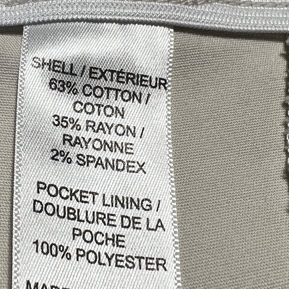 Ricki's Cropped Stretch Trousers - Khaki/Beige - Women's Size 16-Cotton blend - Picture 10 of 10